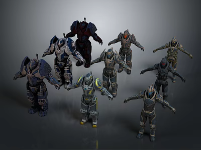 Sci-Fi Style Mecha Warrior Mecha Soldier Robot Game Character Future Warrior War Machine Machine Soldier Transformers Robot Assistant 3d model