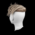 Game and Movie Character With White Head Model Blonde Messy Short Hair