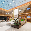 Lobby Reception Rest Area 3d model