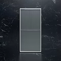 Sleek Modern Wardrobe Interior Design With Gray Vertical Panels And White Frame