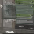 Modern Venetian Blinds With Natural Light And Indoor Plant Near Window