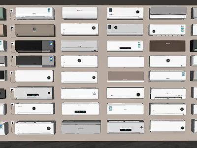 Multiple Air Conditioner Fans With Various Styles And Modern Designs For Home Use 3d model