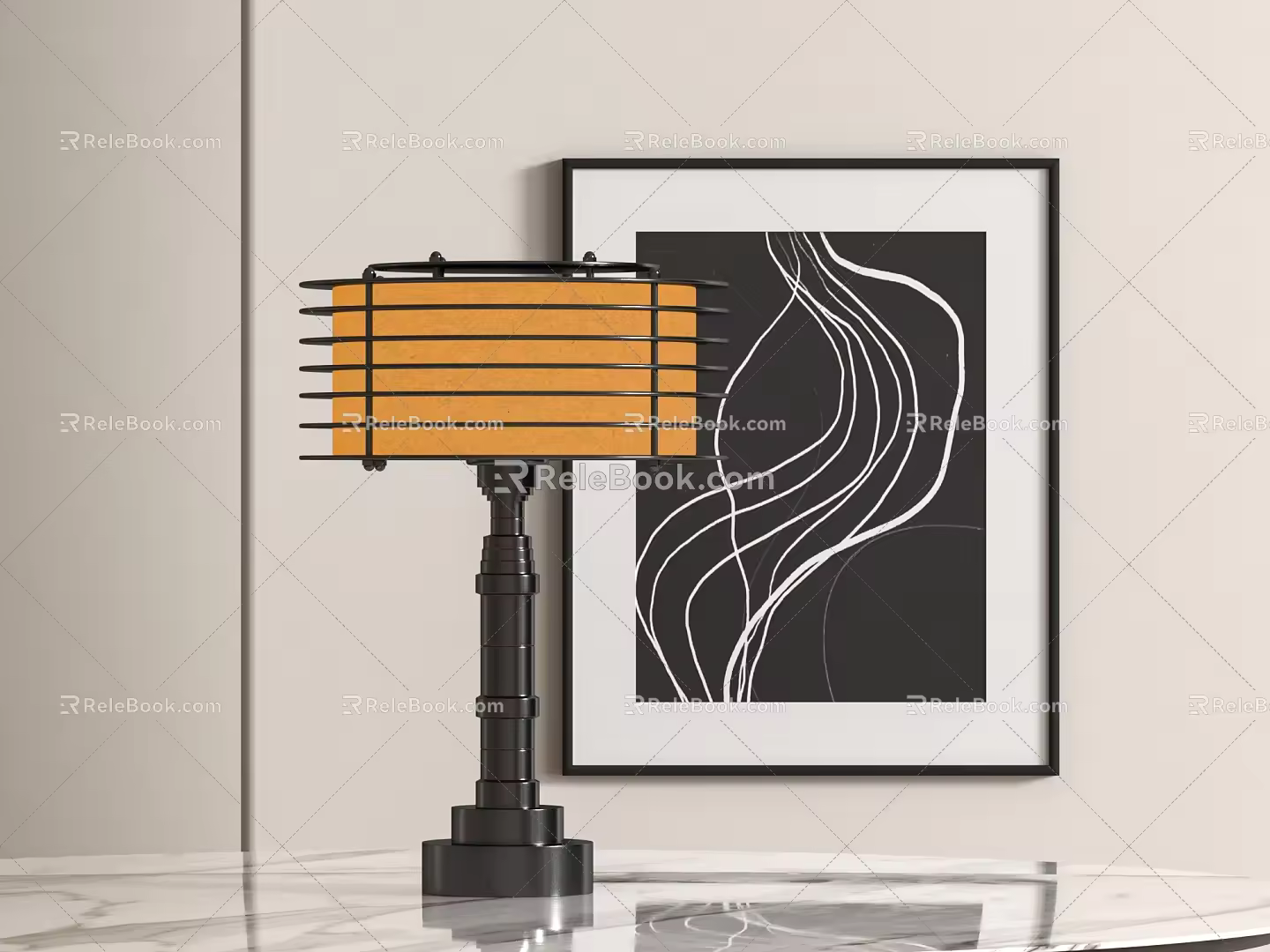 Modern Retro Table Lamp Bauhaus Retro Table Lamp 3d model