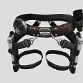 Leather Tactical Headband With Circular Gauge Metal Buckles And Adjustable Straps