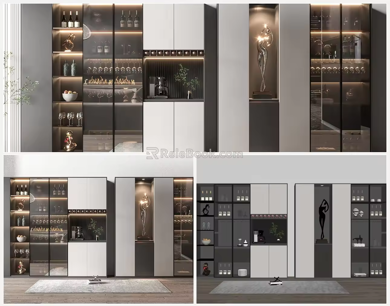 Modern Wine Cabinet 3d model
