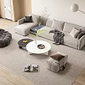 Modern Sofa Coffee Table Combination Sofa Coffee Table 3d model