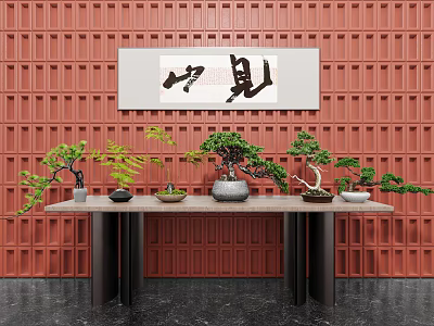 New Chinese Bonsai Green Plant 3d model