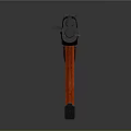 Rifle With Red Wooden Stock Grip And Black Metal Components Design