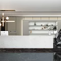 Modern Front Desk 3d model