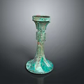 Ancient Chinese Bronze Ware With Green Patina And Intricate Pedestal Design