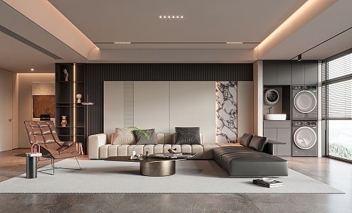 modern living room 3d model