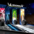 Performance Timing Kit Display With Car Silhouette On Starry Mountain Track Platform