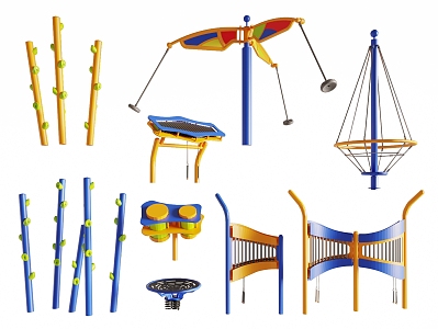 Children's Amusement Equipment Unpowered Percussion Instruments Outdoor Facilities Kindergarten Toys 3d model