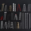Modern Ladder Low Ladder Escalator Folding Ladder Safety Ladder Roller Ladder Climbing Ladder Escalator Decorative Ladder 3d model