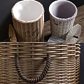 Woven Storage Baskets in Brown Gray White with Square Round Shapes and Lids for Organizing