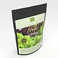 Fresh Green Lettuce Packaging with 100% Organic Vegetable Label Design