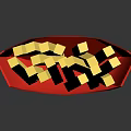 Crispy French Fries in Red Box With Yellow Smiley Face Design