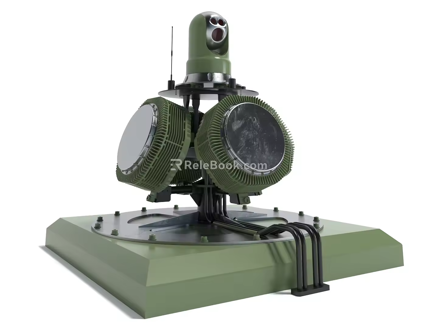 style military equipment weapon radar sonar detector surveyor sentry monitor 3d model