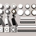 Downlights and Spotlights With Various Designs Colors and Shapes for Interior Lighting