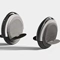 Modern Electric Unicycles With Sleek Black Gray Design And Foot Pedals