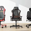 Various Office Chairs Featuring Ergonomic Design Leather Mesh And Gaming Styles 3d model