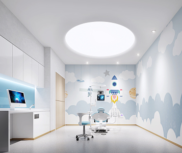 Modern Treatment Room Children's Treatment Room Dental Clinic Oral Treatment Room 3d model