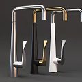 Stylish Modern Water Faucets in Silver Black Gold and White Color Designs