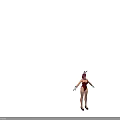 Game And Movie Character With Purple Hair Red Bodysuit White Gloves And Fishnet Stockings