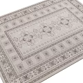 Square Rug With Traditional Geometric Floral Pattern In Neutral Tones And Bordered Design 3d model