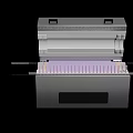 Modern Stainless Steel Electronic Appliance With Perforated Layers Handle And Panel