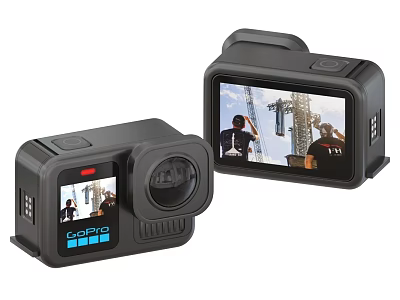 GoPro Digital Action Cameras With Dual Screens For Video Recording And 3d model