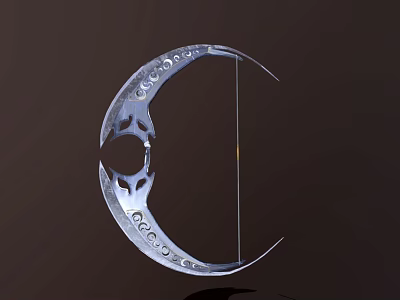 Science Fiction Bow and Arrow Weapon Cold Weapon 3d model