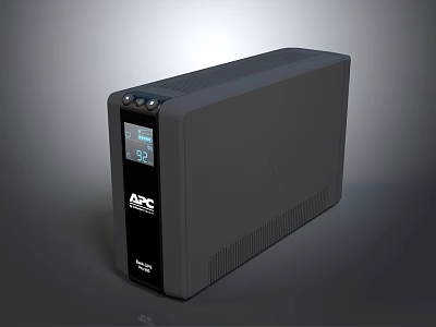 APC Black UPS With LCD Display For Computer Power Backup Protection 3d model
