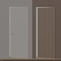 Modern Hinged Doors Featuring Light Gray And Dark Brown Wood Grain In Interior Setting