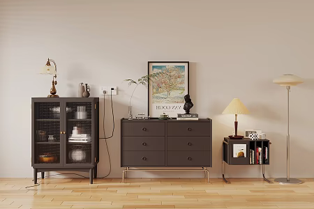 Retro Style Storage Cabinet Antique Style Decorative Cabinet Storage Cabinet Low Bookcase Antique Style Ornaments Combination Decorative Cabinet Ornaments Antique Style TV Cabinet 3d model