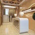 Modern Hotel Hall Simple European Front Desk Reception European Beauty Salon Hall Foot Bath Front Desk Hall Entertainment Club Lobby Reception Front Desk Cashier Hall Restaurant Reception Rest Area 3d model