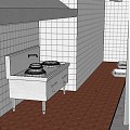 Chinese food energy-saving stove 3d model