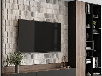 TV background wall model