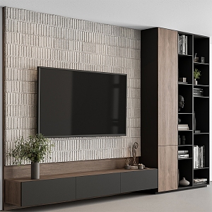 TV background wall 3d model