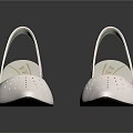 Elegant White High Heel Shoes Featuring Perforated Toe And Slim Heel Design