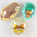 Cute Inflatable Ice Cream Cone Sandwich Chocolate Bar Models In Gold Green Colors
