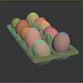 Fresh Brown Chicken Eggs in Paper Carton on Black Reflective Surface