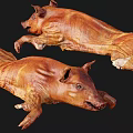 Delicious Whole Roast Suckling Pig With Crispy Golden Skin Perfectly Cooked