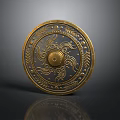 Medieval Shield Ancient Shield Defensive Weapon Ancient Shield Iron Shield Protective Shield Wooden Shield 3d model