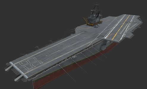 aircraft carrier nuclear power warship aircraft carrier 3d model