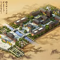 Chinese Temple Exquisite Taoist Temple 3d model