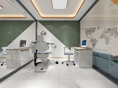 Modern Clinic Oral Dental Hospital 3d model