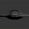 Sci Fi Spaceship 3D Model With Gray Metallic Finish Streamlined Design Cockpit And Engines 3d model