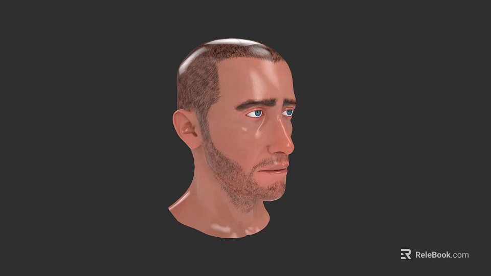 Realistic 3D Model of Man With Short Hair and Detailed Facial Features 3d model 