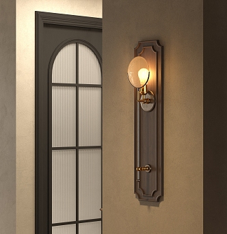 Middle style wall lamp 3d model